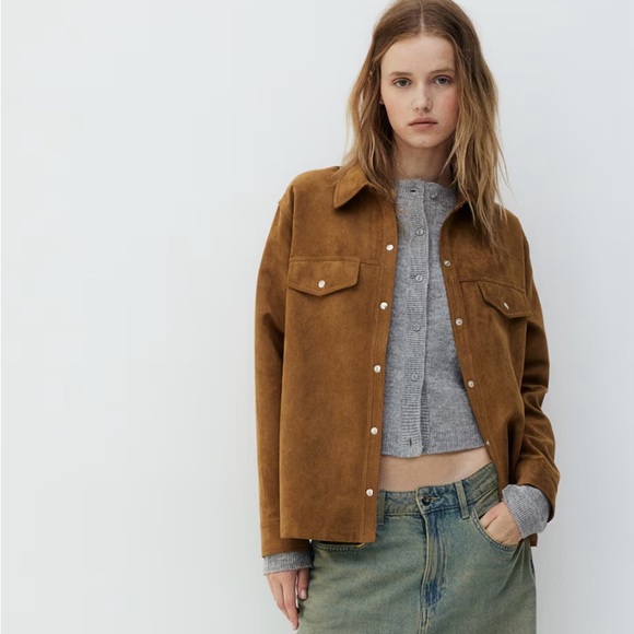 H&M | Napped Suede Shirt - Picture 3 of 6